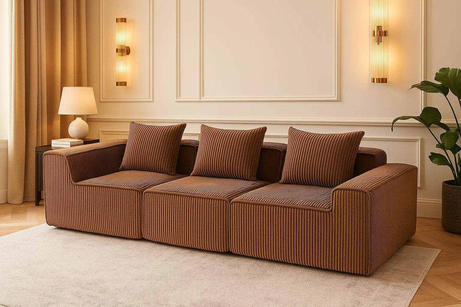 Sectional boneless Couch with L-Shape Chaise,Modern  Modular sleeper Sofa with Deep Seat, Upholstered Couches for Room