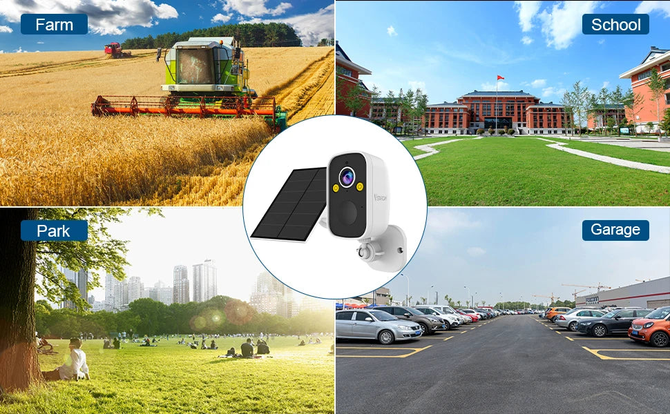 Vstarcam 4G LTE Solar Security Camera — 3MP, PIR Human Detection