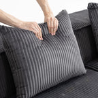 Sectional boneless Couch with L-Shape Chaise,Modern  Modular sleeper Sofa with Deep Seat, Upholstered Couches for Room