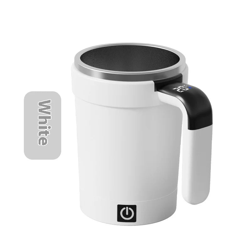 Smart Self-Stirring Coffee & Milkshake Cup — Magnetic, Temp Display