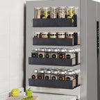 4 Pack Magnetic Spice Rack for Refrigerator Organizer