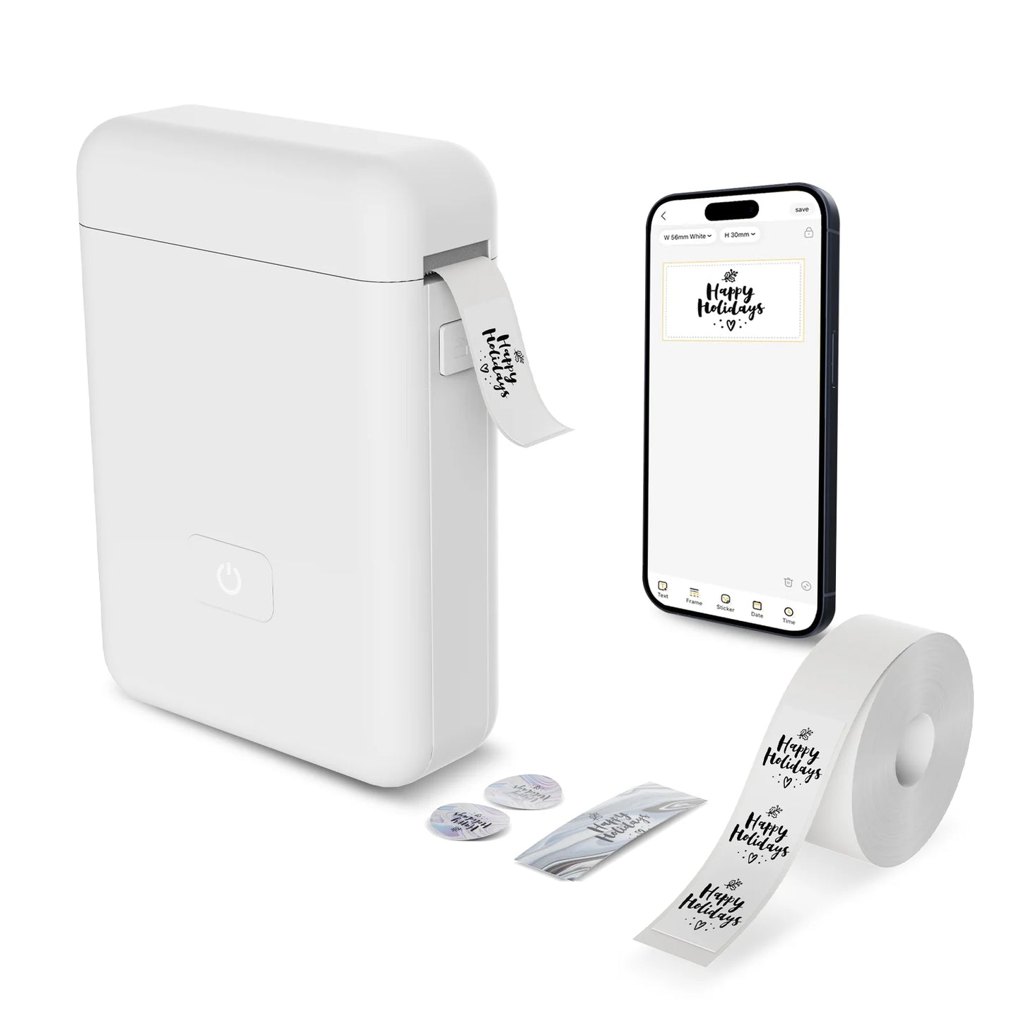 Portable Label Maker with Tape — Mini Thermal Sticker Printer