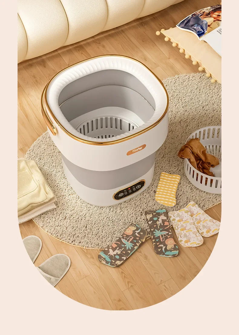 13L Portable Foldable Washing Machine with Spin Dryer for Socks Underwear Panties Washer Home Large Capacity Washing Machine