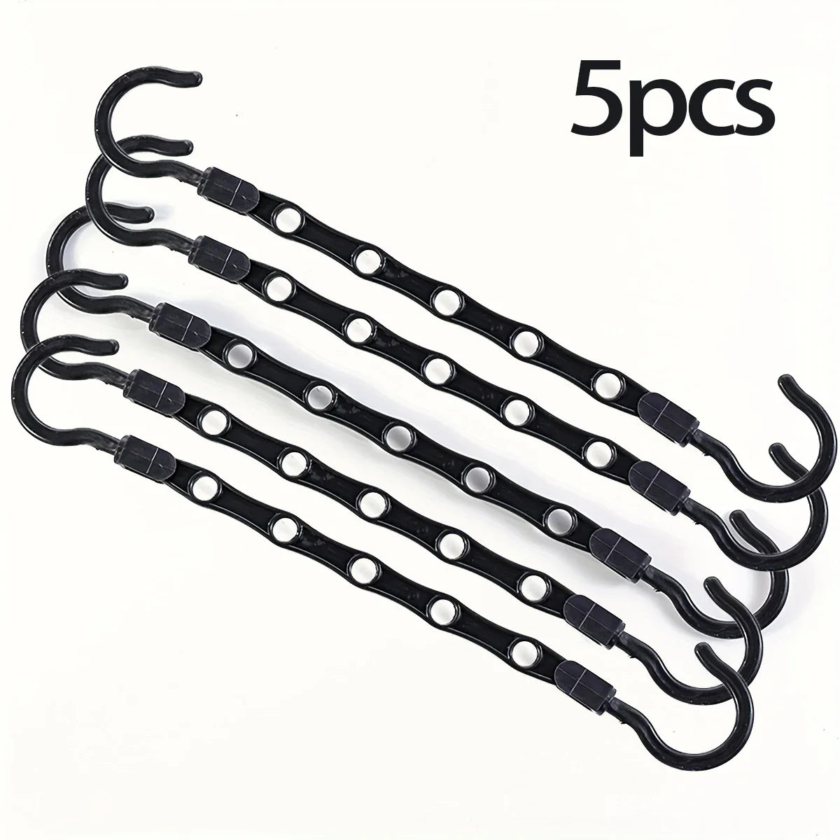 5-Hole Multi Hangers with Windproof Hooks — Space-Saving (Set of 5)