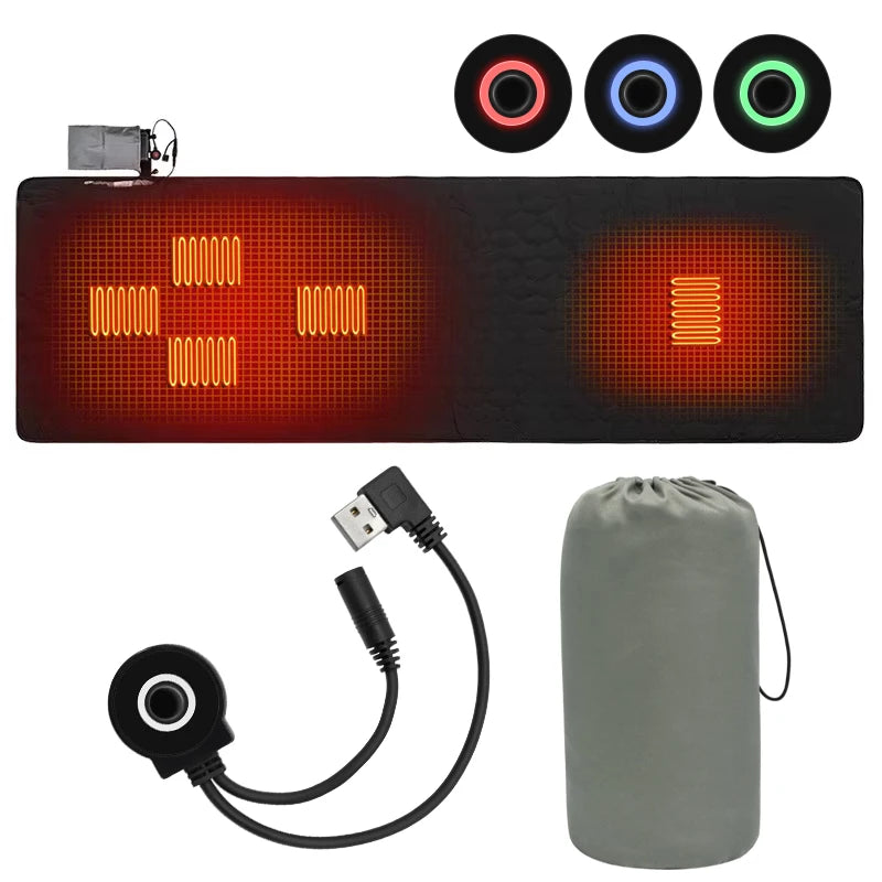 USB Electric Heated Sleeping Mat — Portable, for Camping & Hiking