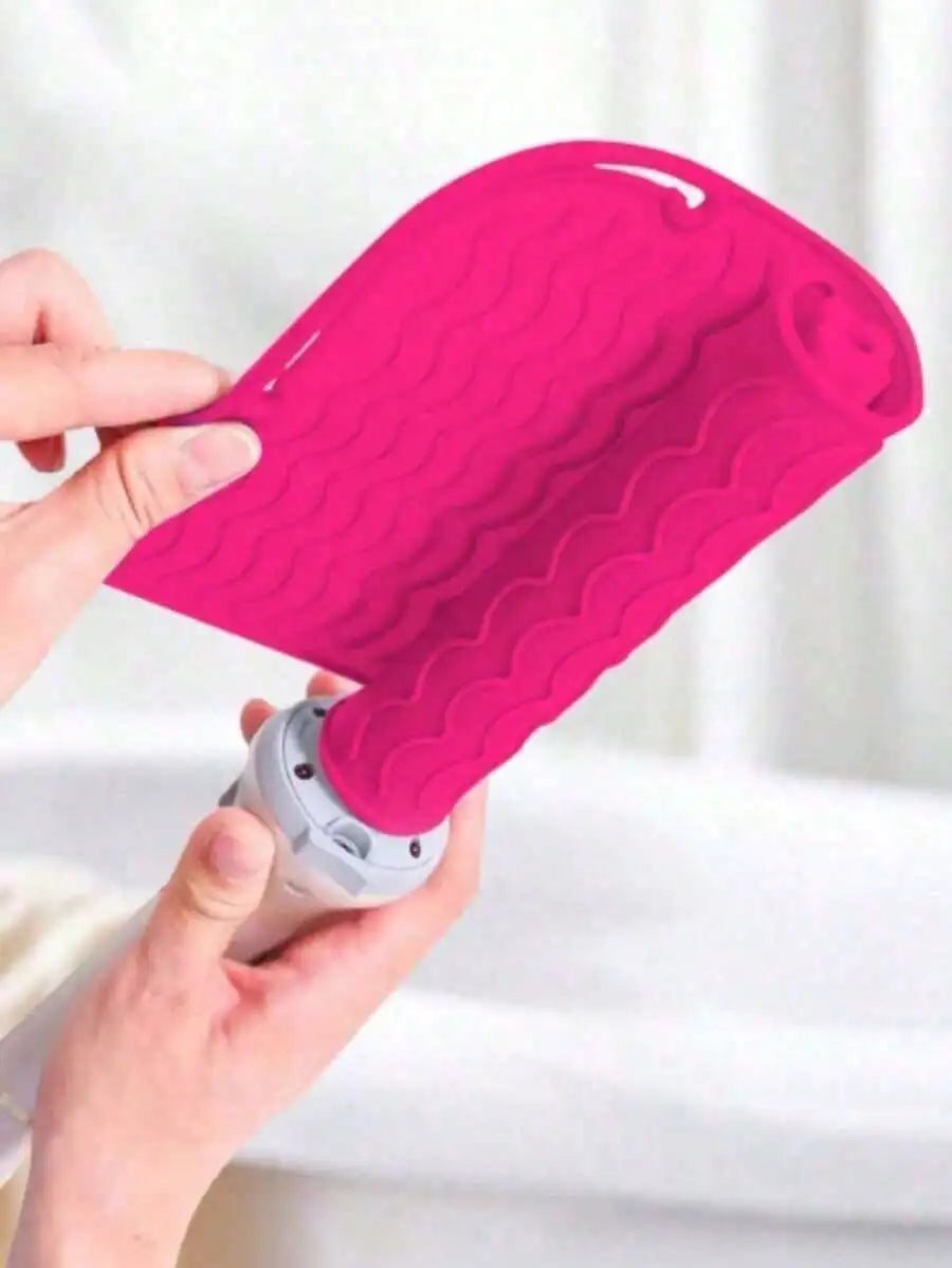 Portable Heat-Resistant Silicone Mat — Travel Pad for Curling Iron