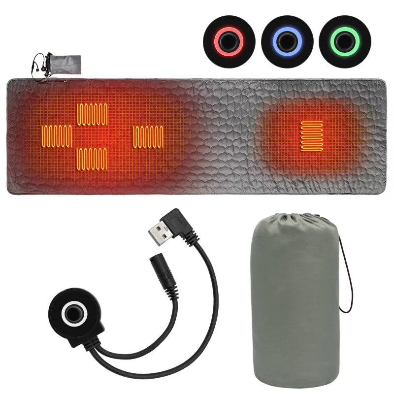 USB Electric Heated Sleeping Mat — Portable, for Camping & Hiking