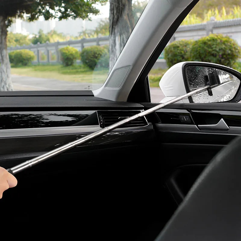Telescopic Car Mirror & Window Cleaning Tool — Mist Wiper Brush