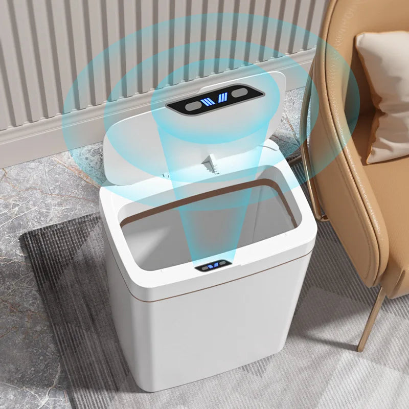15L Smart Sensor Trash Can — Touchless Bin for Kitchen & Bathroom