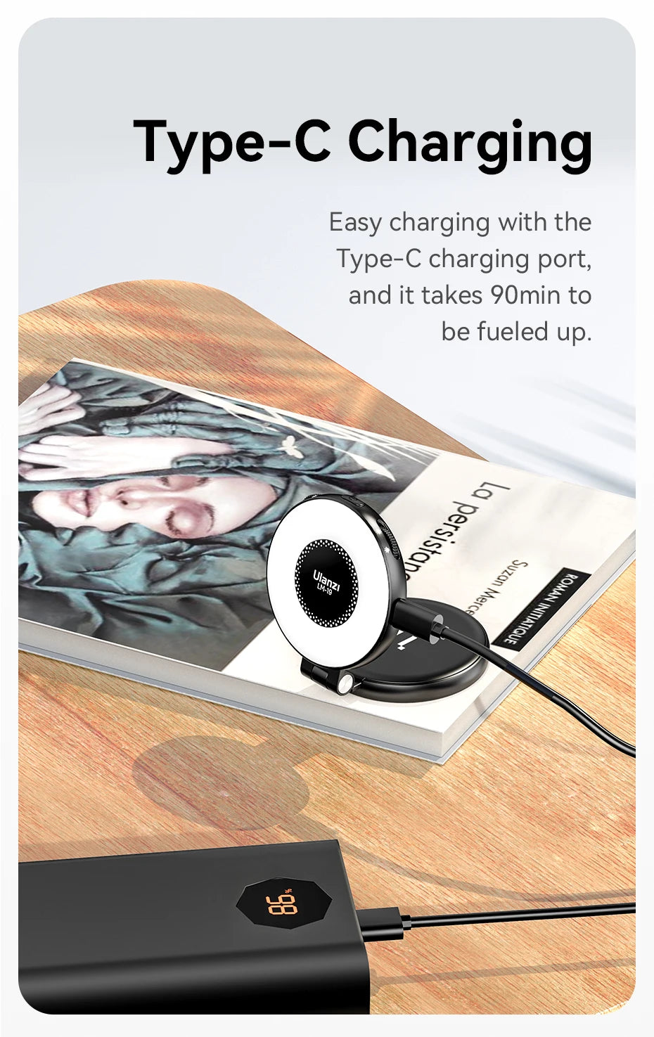 Ulanzi LM19 MagSafe Phone Fill Light — CRI 95+ Bi-Color for Vlogging