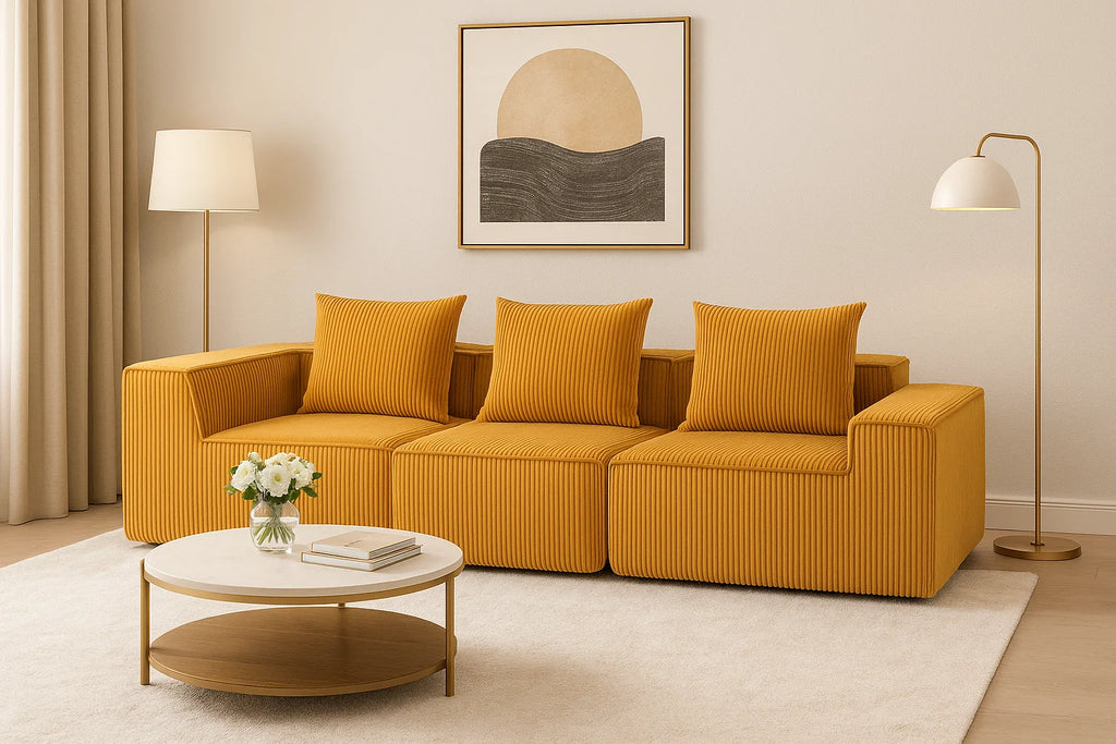 Sectional boneless Couch with L-Shape Chaise,Modern  Modular sleeper Sofa with Deep Seat, Upholstered Couches for Room
