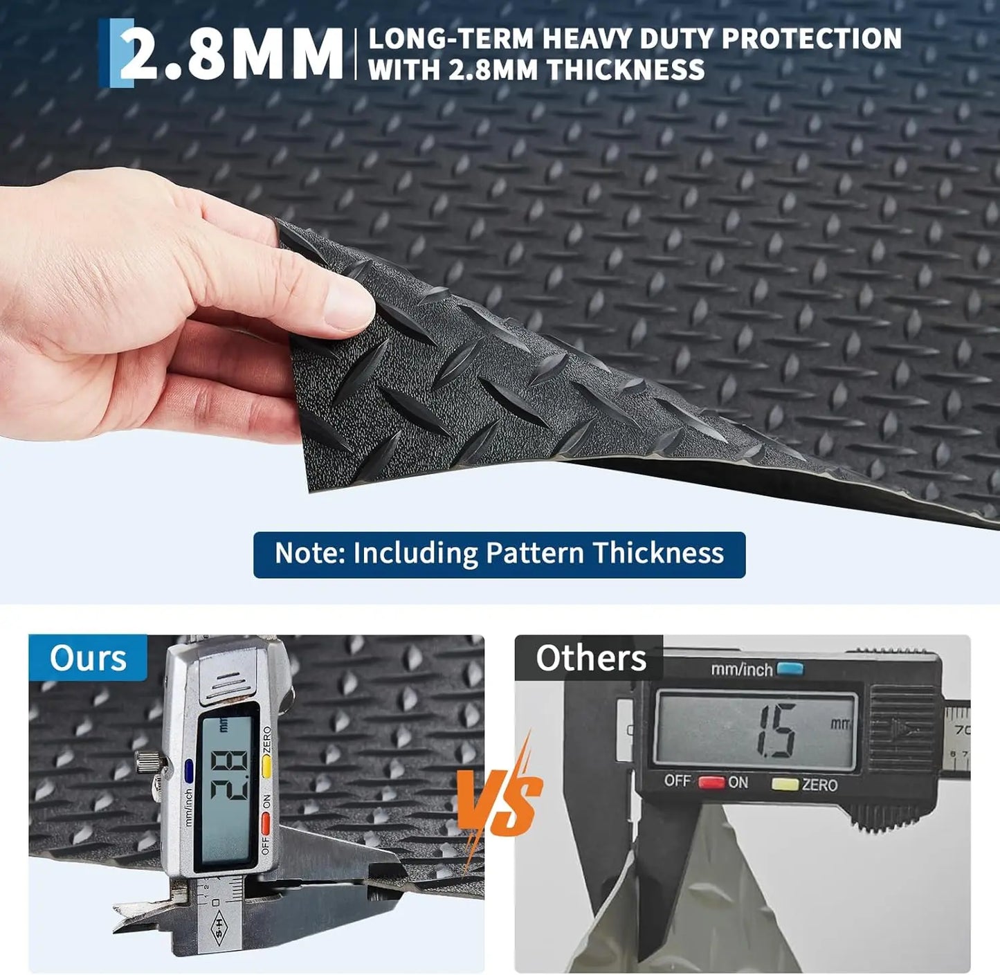 Diamond-Plate PVC Garage Floor Mat