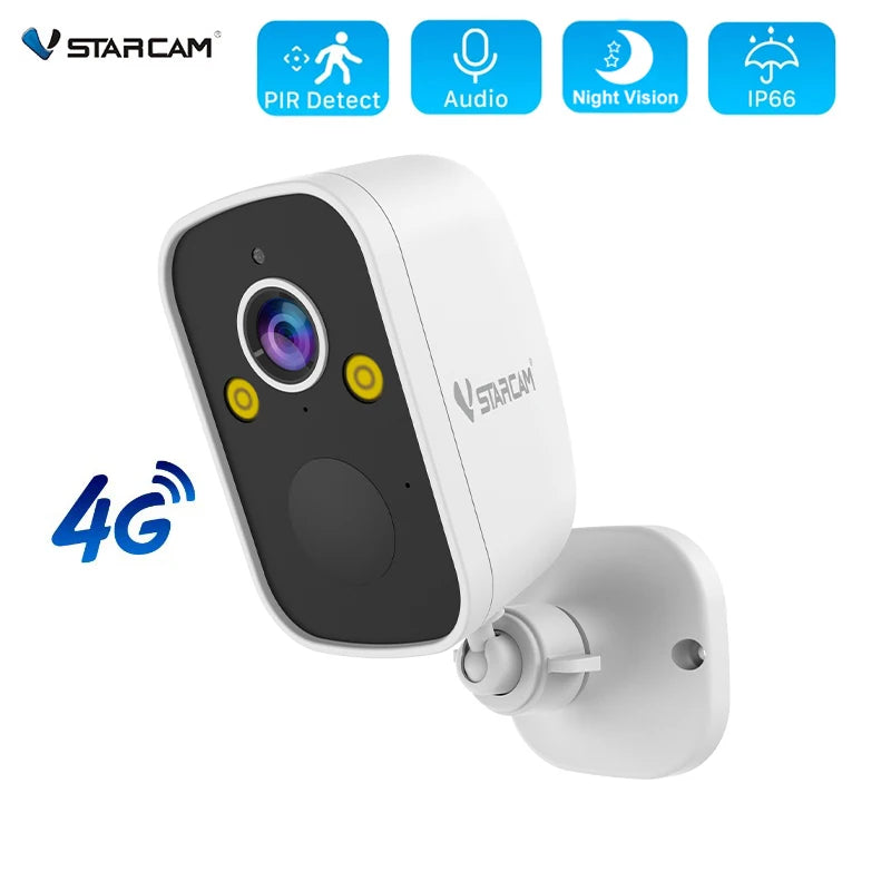 Vstarcam 4G LTE Solar Security Camera — 3MP, PIR Human Detection