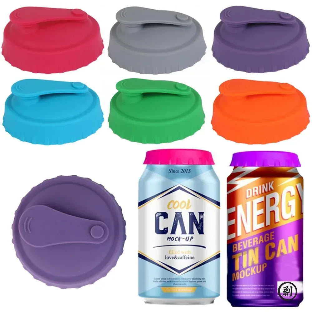 Silicone Soda Can Lid Reusable Can Stopper for Soda Beer Drinks