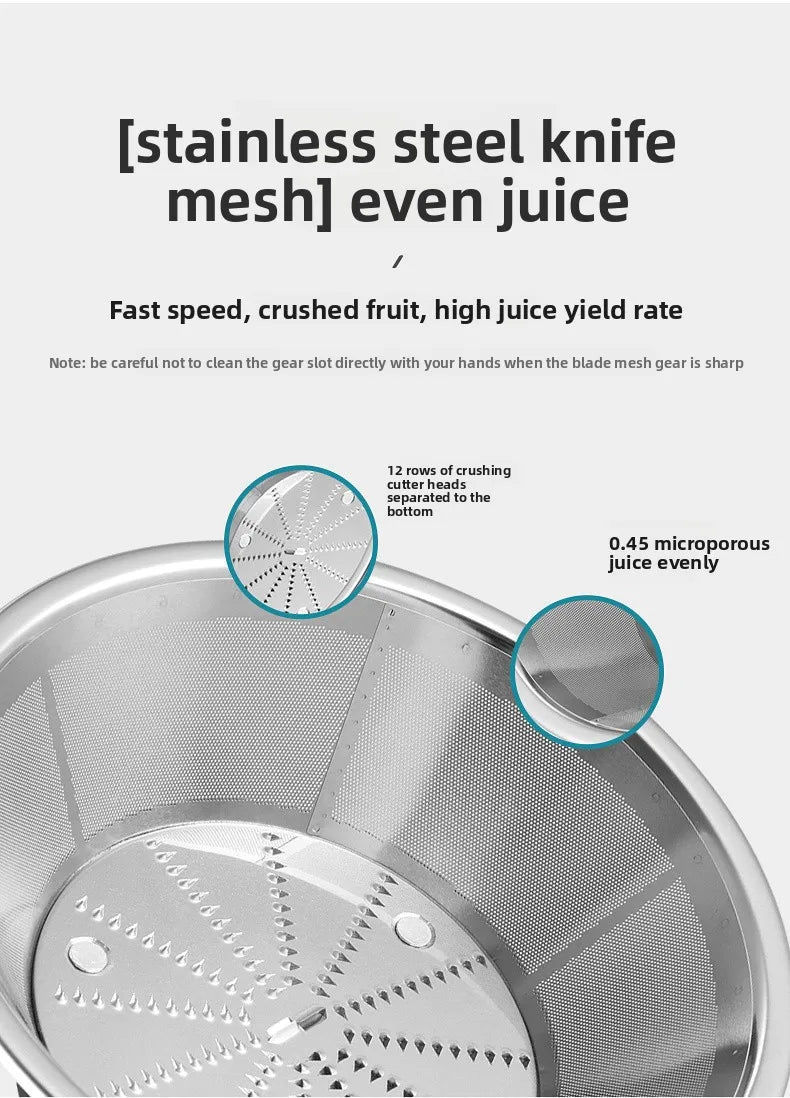 1250W High-Speed Juicer Blender — BPA-Free Stainless Steel, Quiet