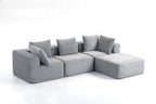 Sectional boneless Couch with L-Shape Chaise,Modern  Modular sleeper Sofa with Deep Seat, Upholstered Couches for Room