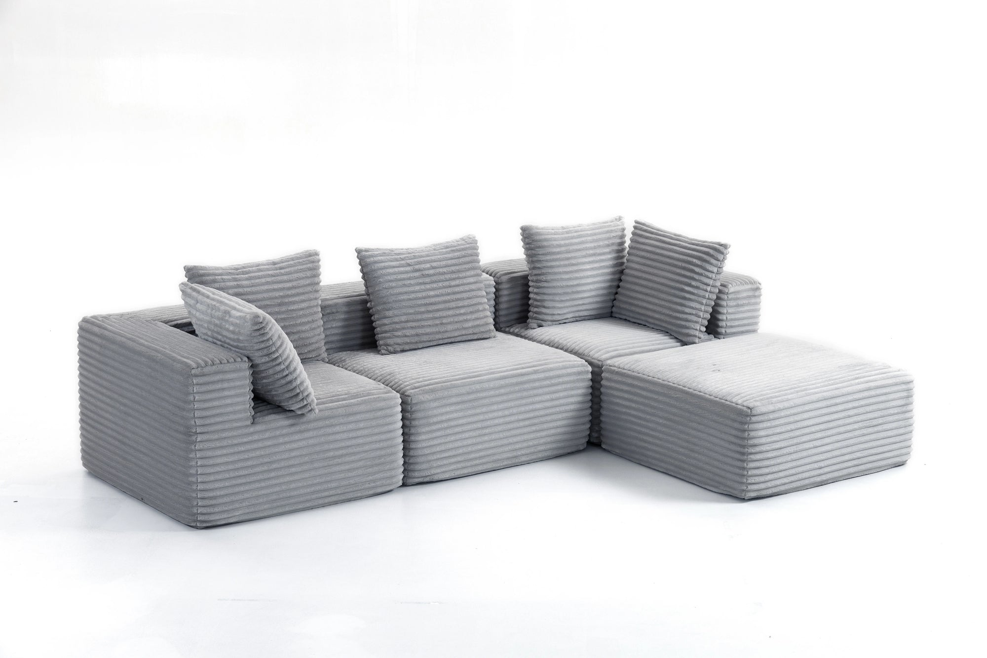 Sectional boneless Couch with L-Shape Chaise,Modern  Modular sleeper Sofa with Deep Seat, Upholstered Couches for Room