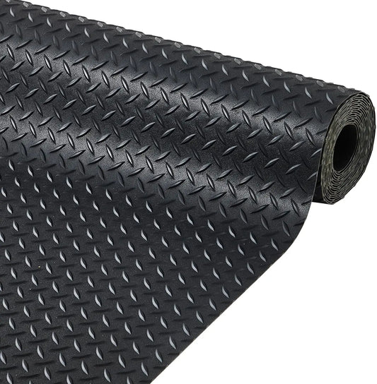 Diamond-Plate PVC Garage Floor Mat