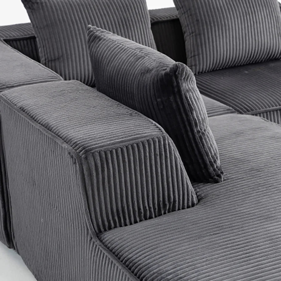 Sectional boneless Couch with L-Shape Chaise,Modern  Modular sleeper Sofa with Deep Seat, Upholstered Couches for Room