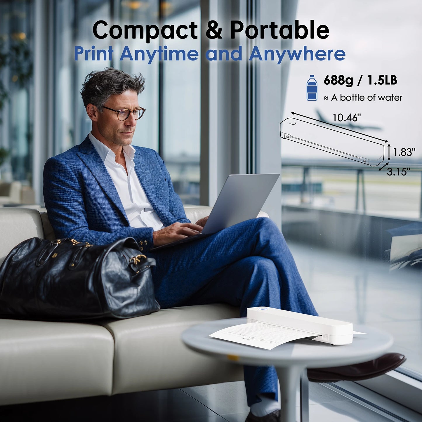Mini Portable A4 Thermal Printer — Inkless HD for Photos & Documents