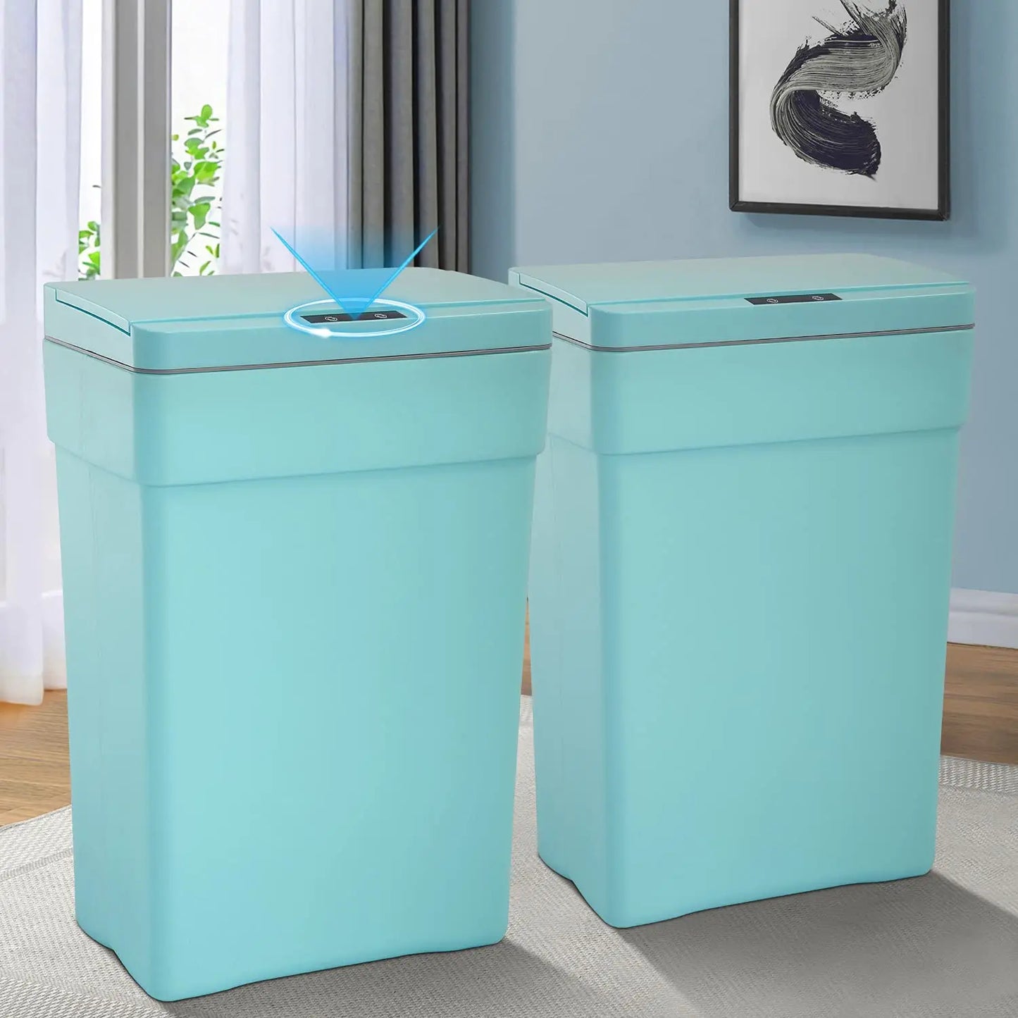 13-Gallon Touch-Free Sensor Trash Can — 50L Kitchen Garbage Bin