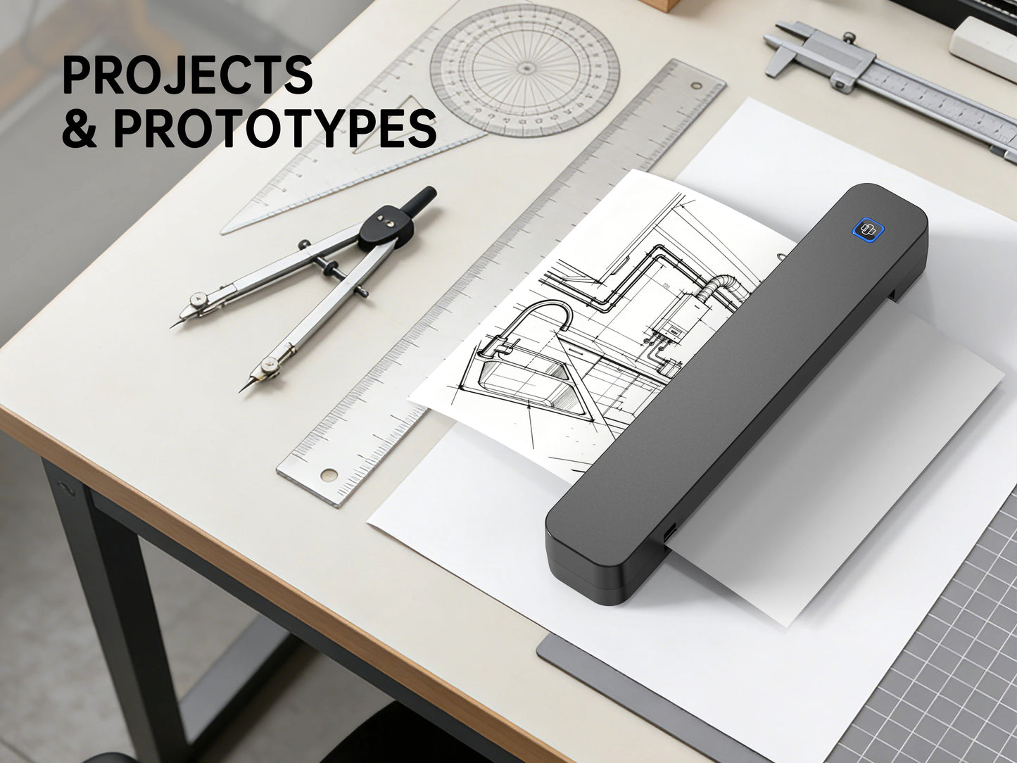 Mini Portable A4 Thermal Printer — Inkless HD for Photos & Documents