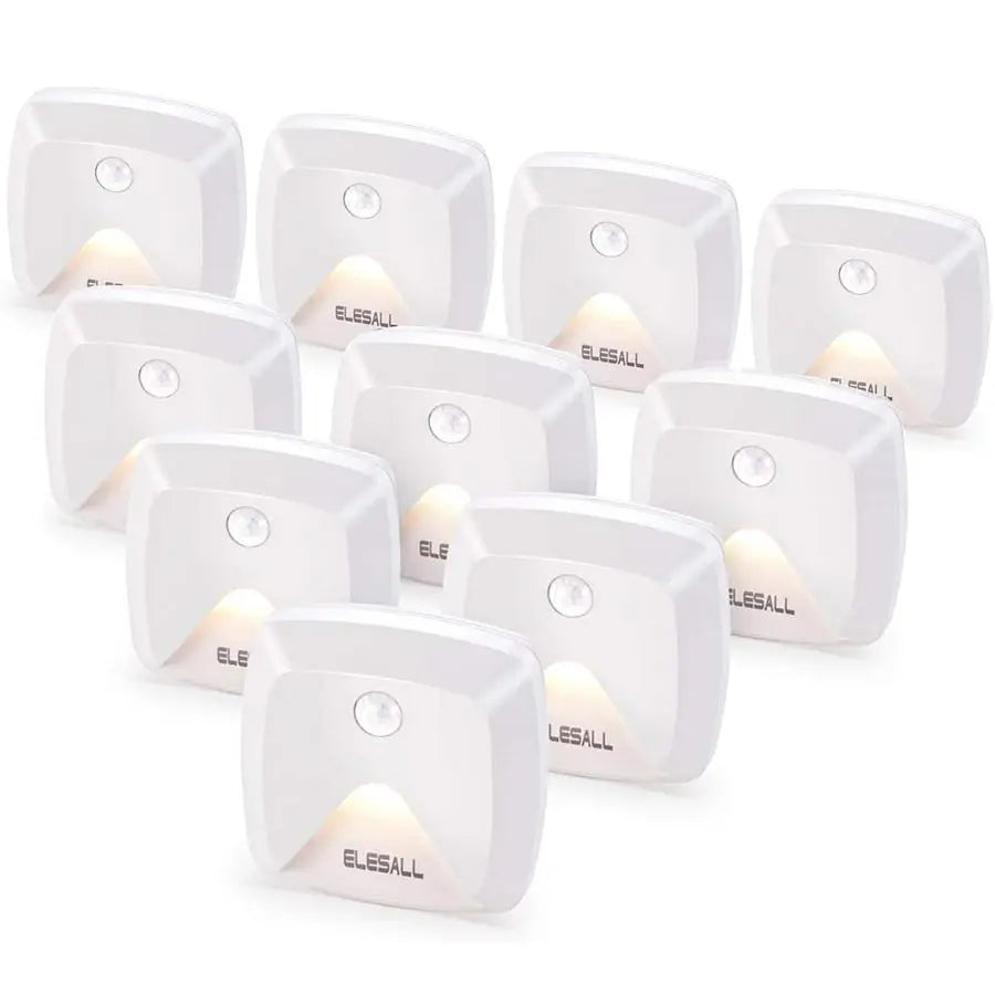 Stick-On Motion Sensor LED Lights — Warm White, Battery-Operated