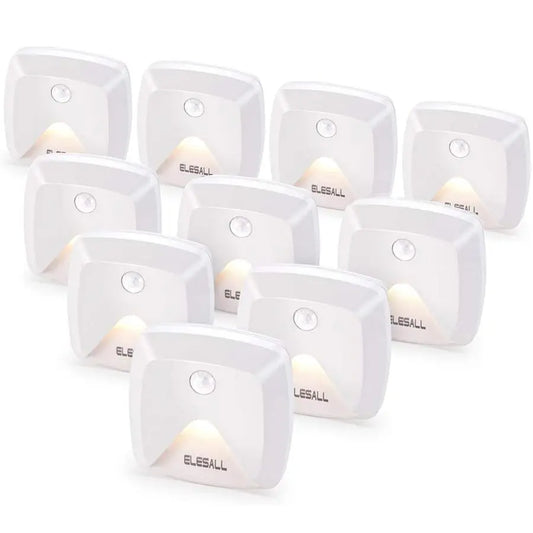 Stick-On Motion Sensor LED Lights — Warm White, Battery-Operated