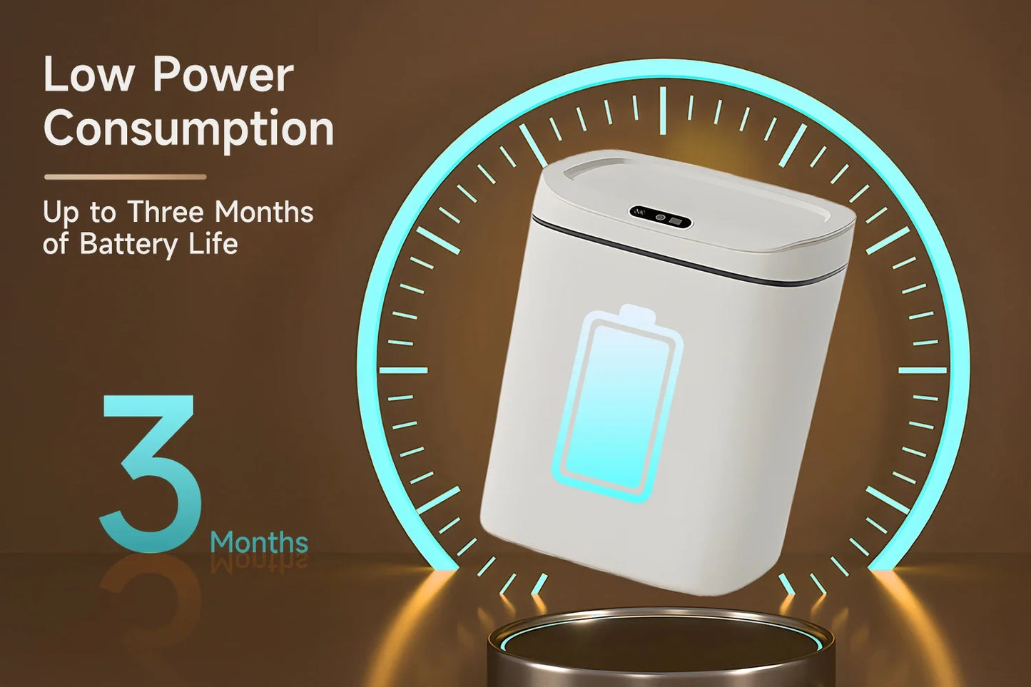 Smart Touchless Sensor Trash Can — Sealed Lid, Odor Prevention