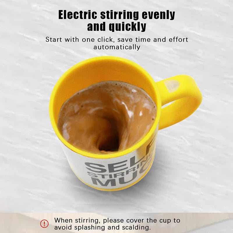 400ml Self-Stirring Mug with Lid — Stainless Steel, Gift Boxed