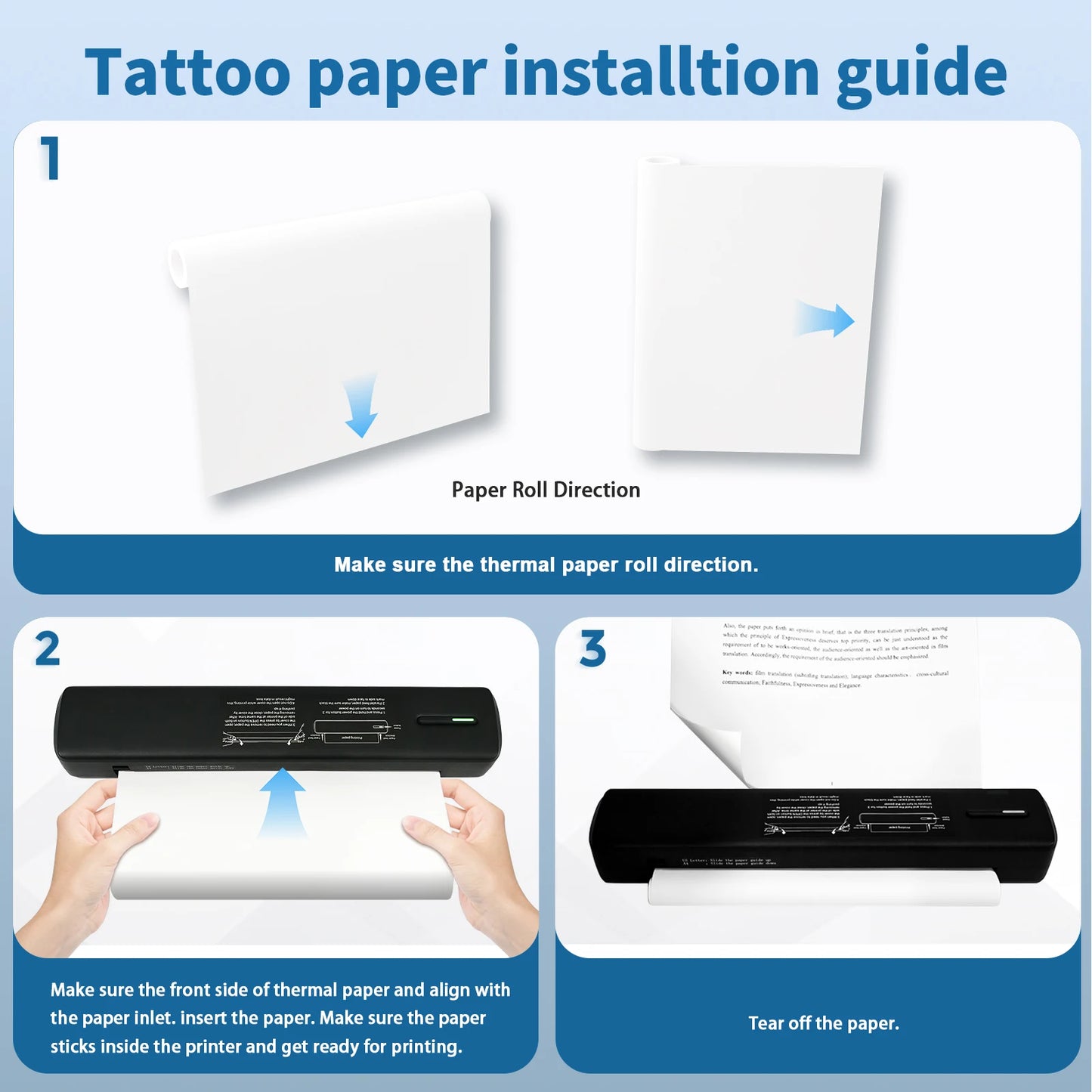 Wireless A4 Thermal Printer — Inkless, Works with iPhone & Android