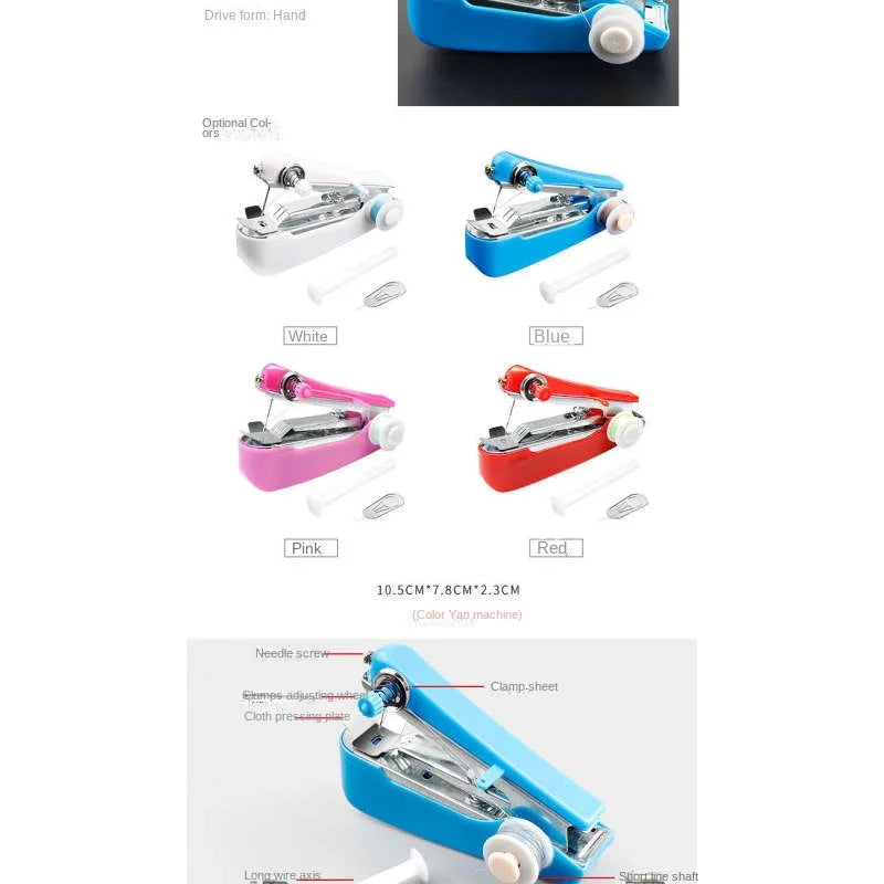 Mini Handheld Portable Sewing Machine — Pocket-Size for Travel