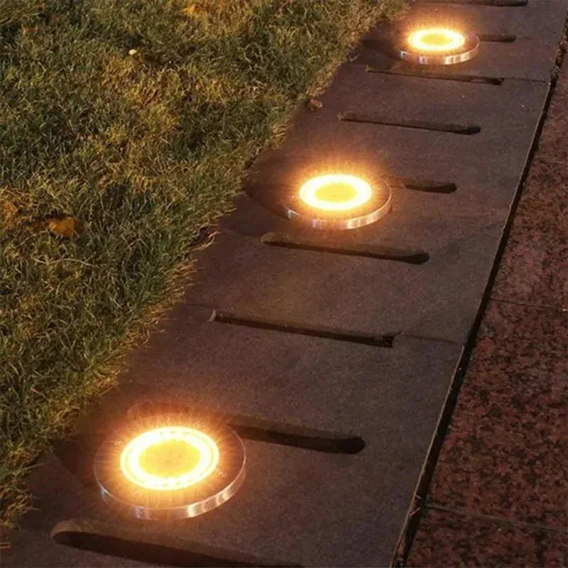 Solar Garden Ground Lights 820LED Outdoor Disk Lamp Set