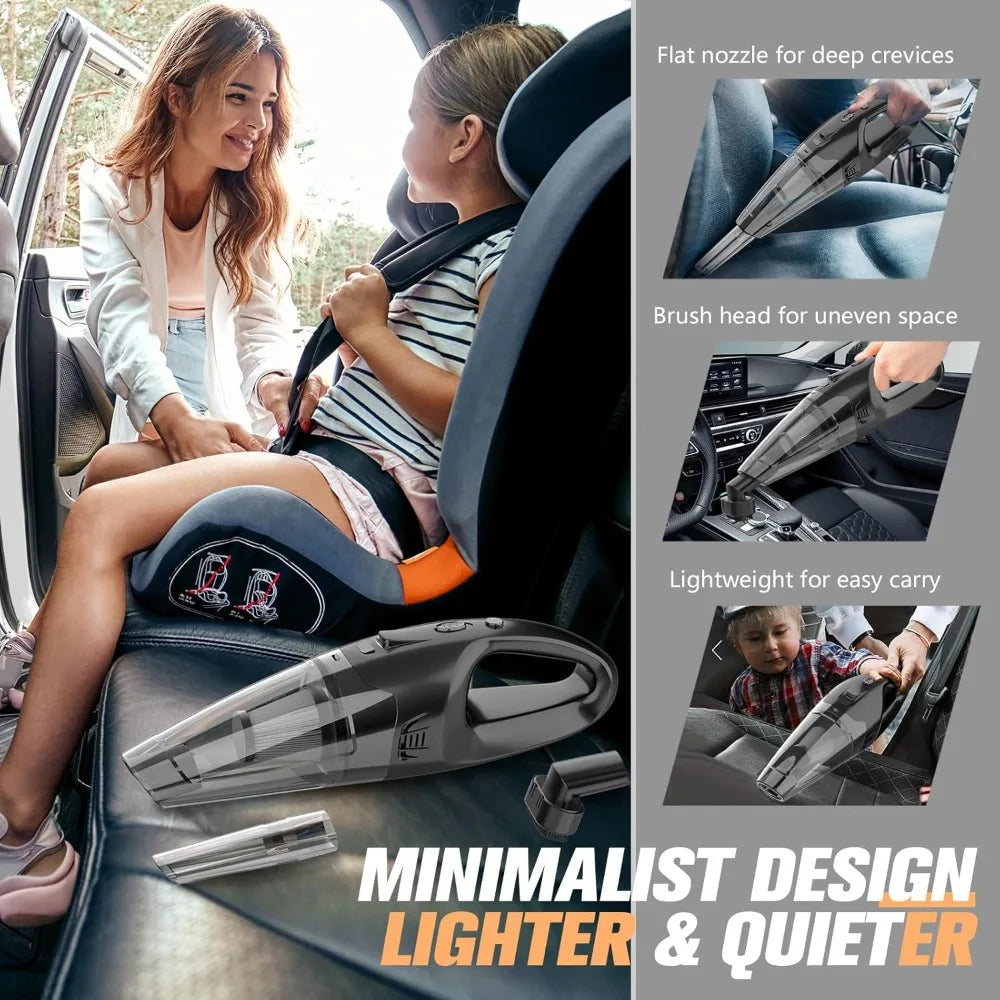 Mini Car Vacuum Cleaner with LED Light