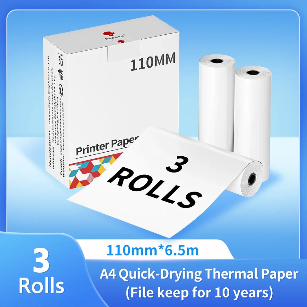 Phomemo A4 Thermal Paper Quick-Dry Continuous Printer Roll