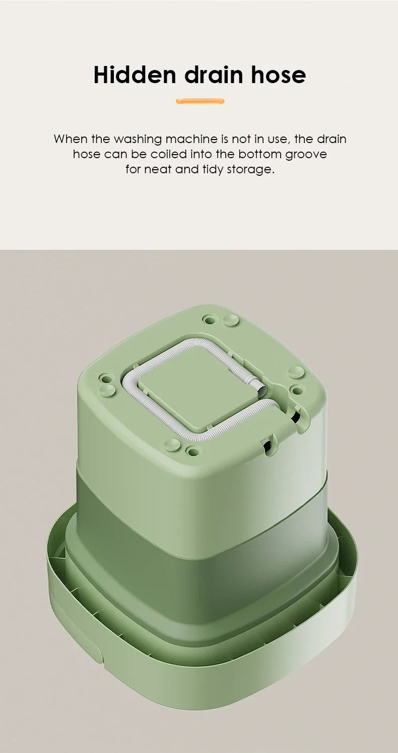 Foldable Portable Washing Machine — 13L, Spin Dryer, Compact
