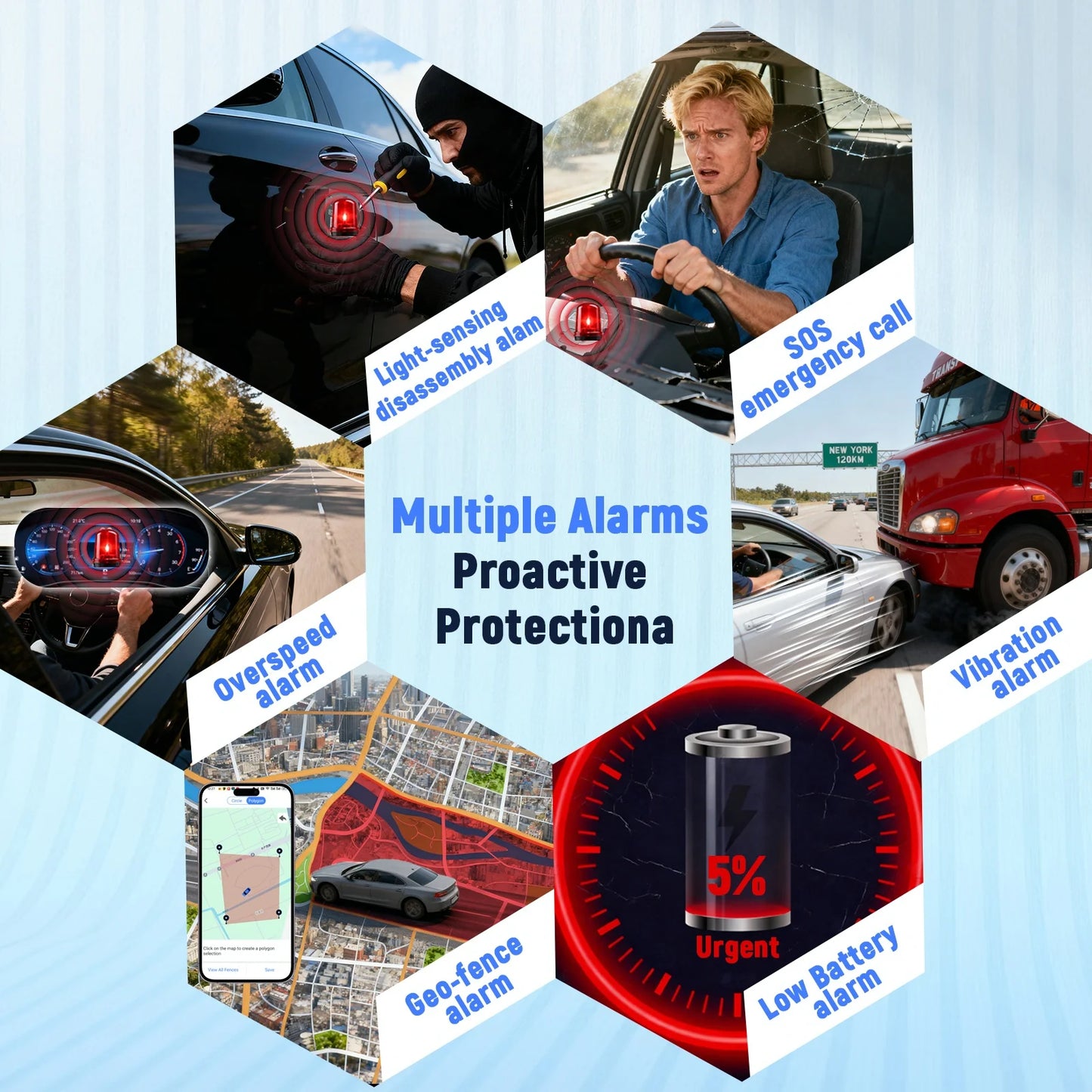 Hidden 4G GPS Tracker - Vehicle Anti-Theft Locator with Real-Time Alert