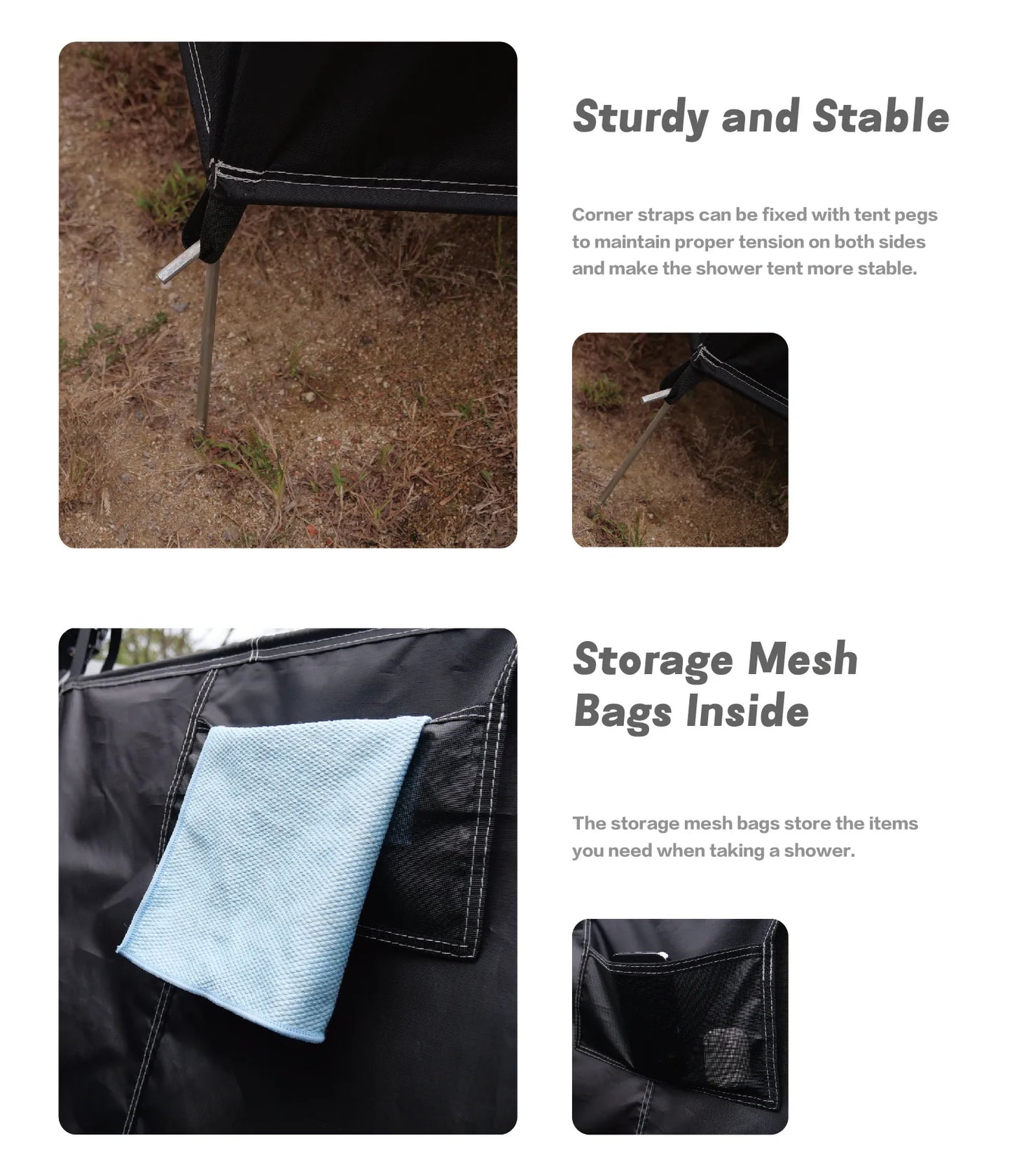 Pop-Up Camping Shower Tent — Portable Outdoor Changing Room