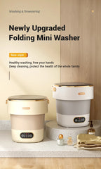13L Portable Foldable Washing Machine with Spin Dryer for Socks Underwear Panties Washer Home Large Capacity Washing Machine
