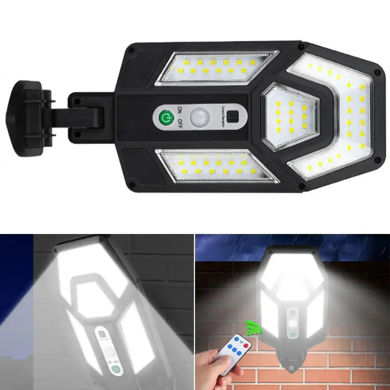 Solar LED Outdoor Wall Light Motion Sensor Garden Lamp