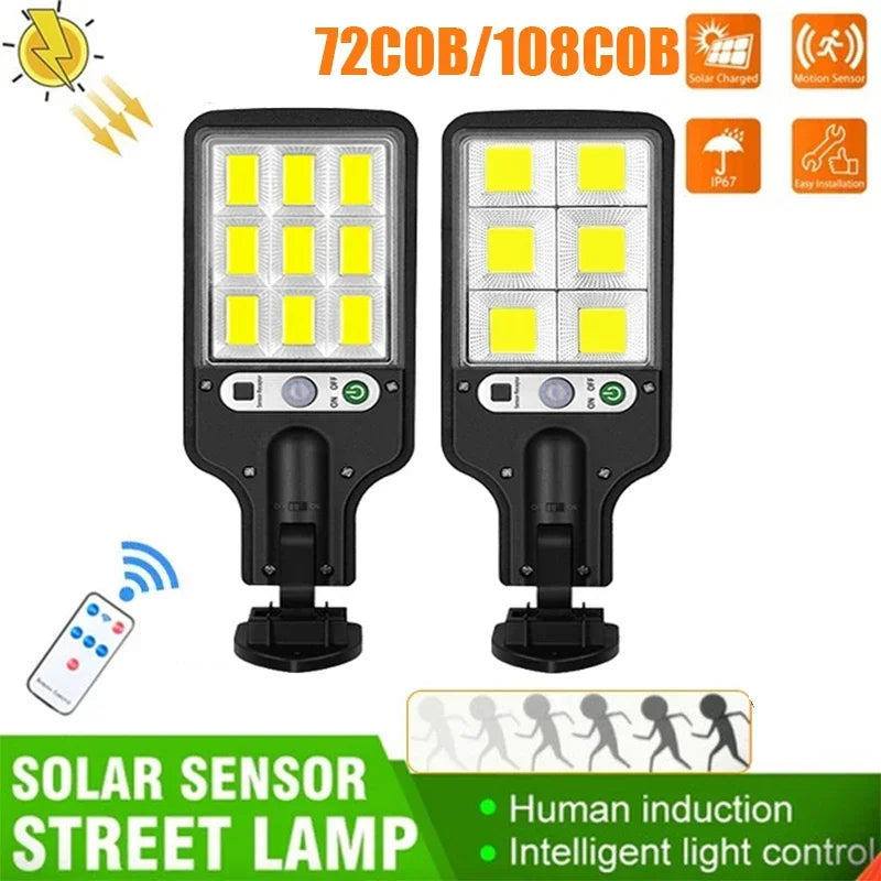 Solar LED Outdoor Wall Light Motion Sensor Garden Lamp