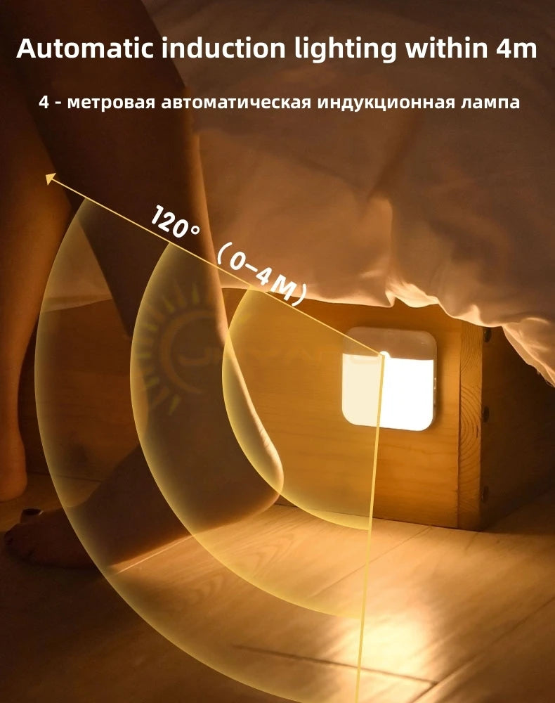 USB Motion Sensor LED Lamp — Bedroom, Kitchen, Stair & Closet Light