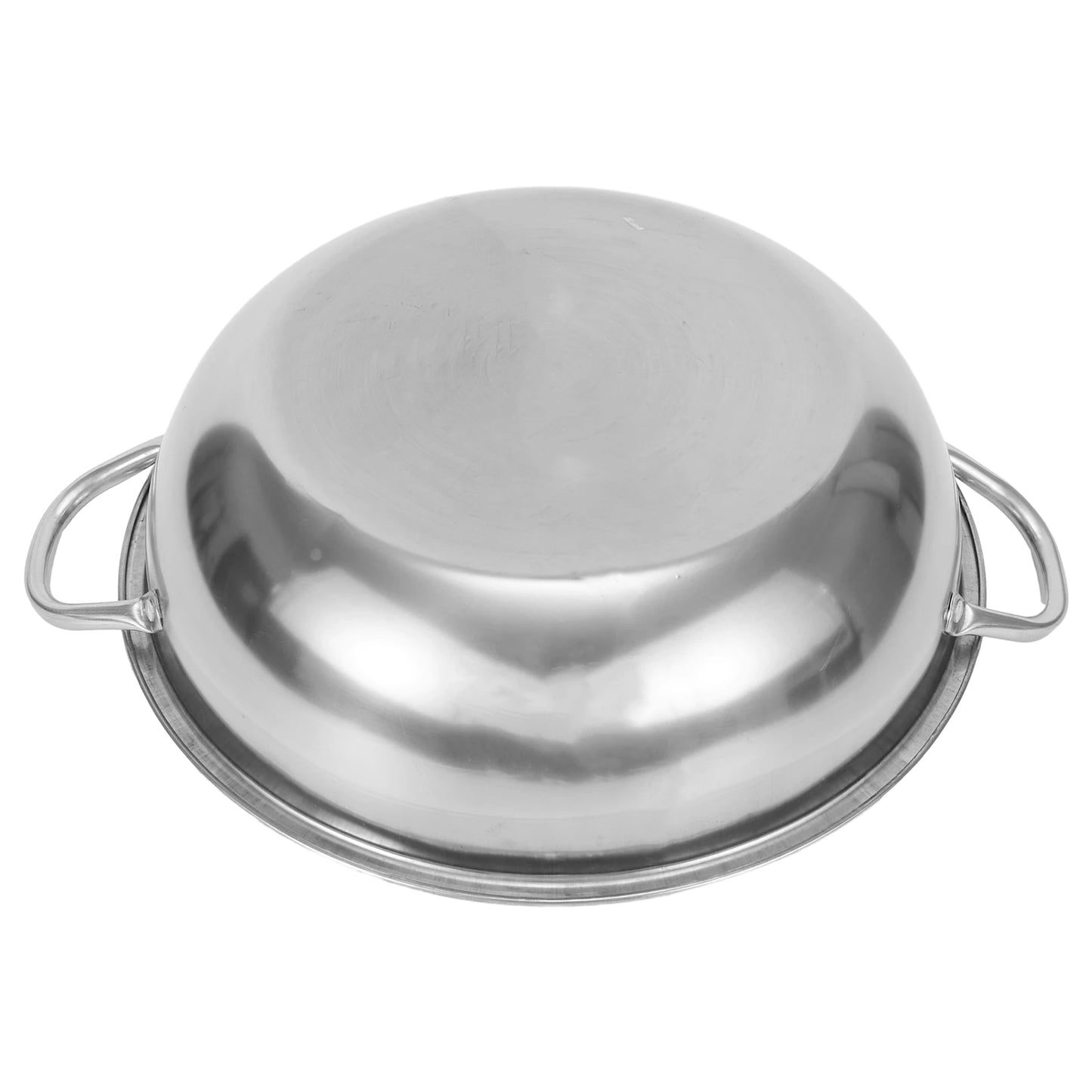 Stainless Steel Twin Divided Hot Pot — 28cm, Gas Stove Compatible