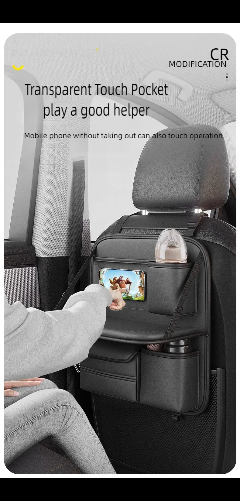 Car seat back Storage Rack Seat Bag Folding Small Table Board