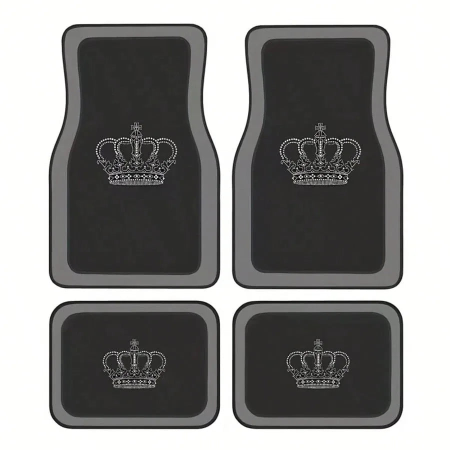 4pcs Leopard Print Car Mats