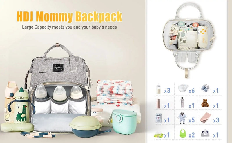 Nappy Backpack Bag Mummy Large Capacity Bag