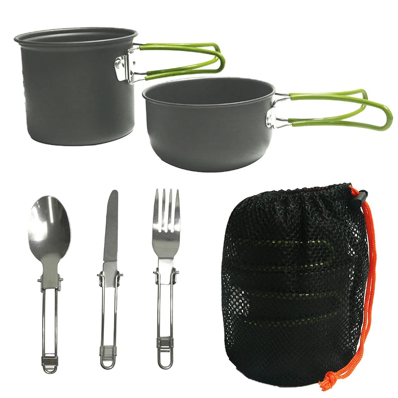 Portable Camping Cookware Set- Lightweight, for Hiking & Outdoor Use