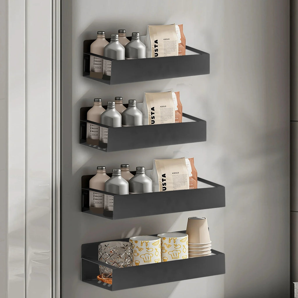 4 Pack Magnetic Spice Rack for Refrigerator Organizer