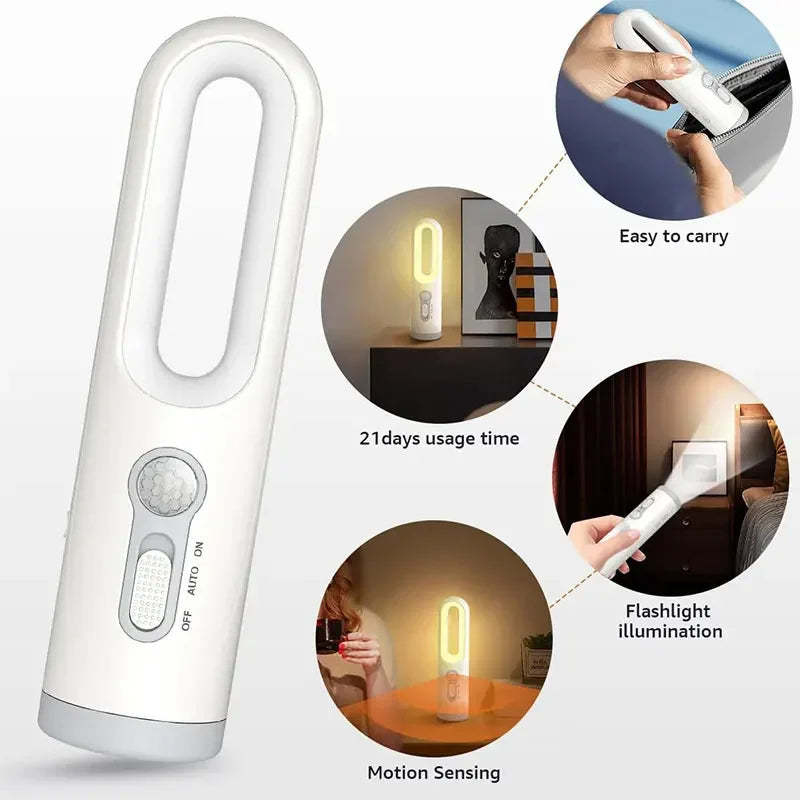 Portable 2 in 1 Flashlight Motion Sensor Night Light