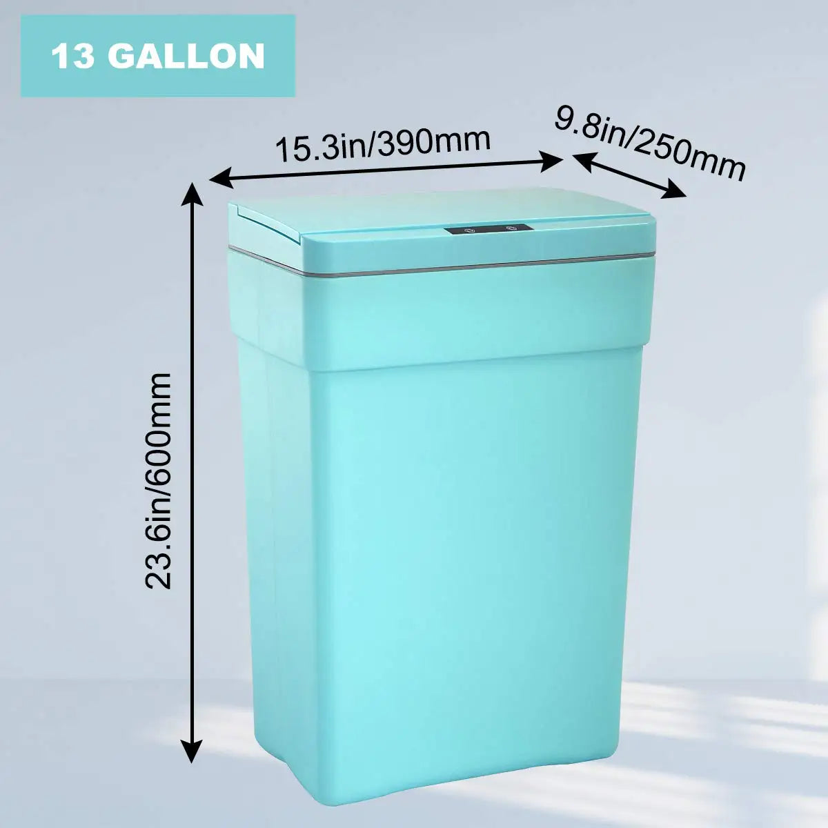 13-Gallon Touch-Free Sensor Trash Can — 50L Kitchen Garbage Bin